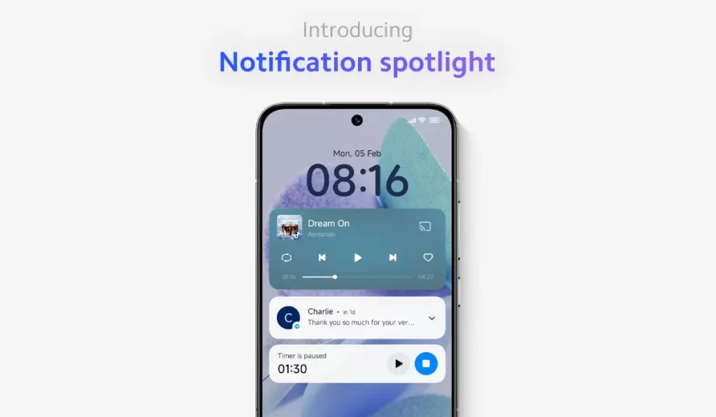 Xiaomi Hyperos Notification Spotlight