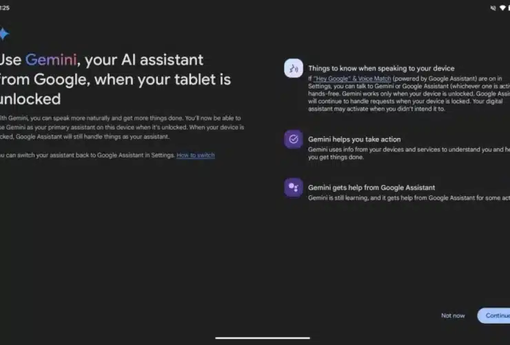 google gemini app android tablets