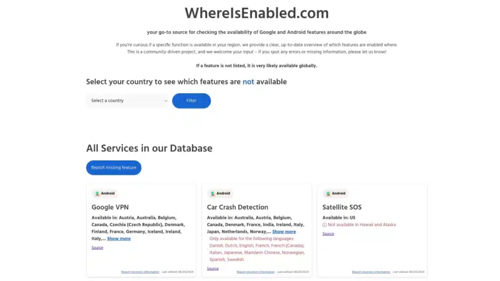 google pixel whereisenabled