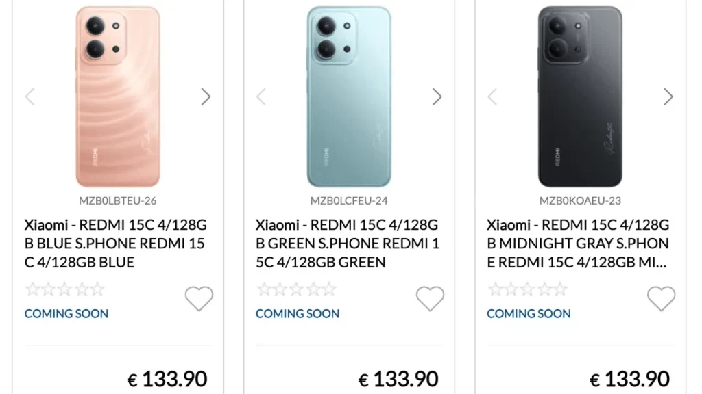 xiaomi redmi 15c preço