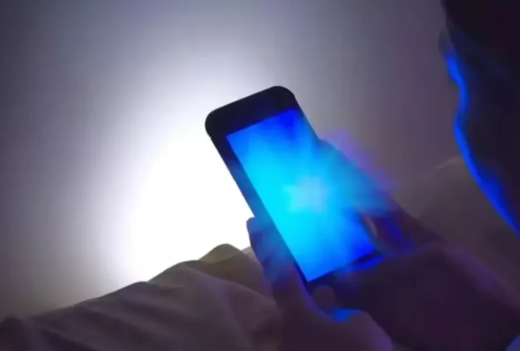smartphone luz azul
