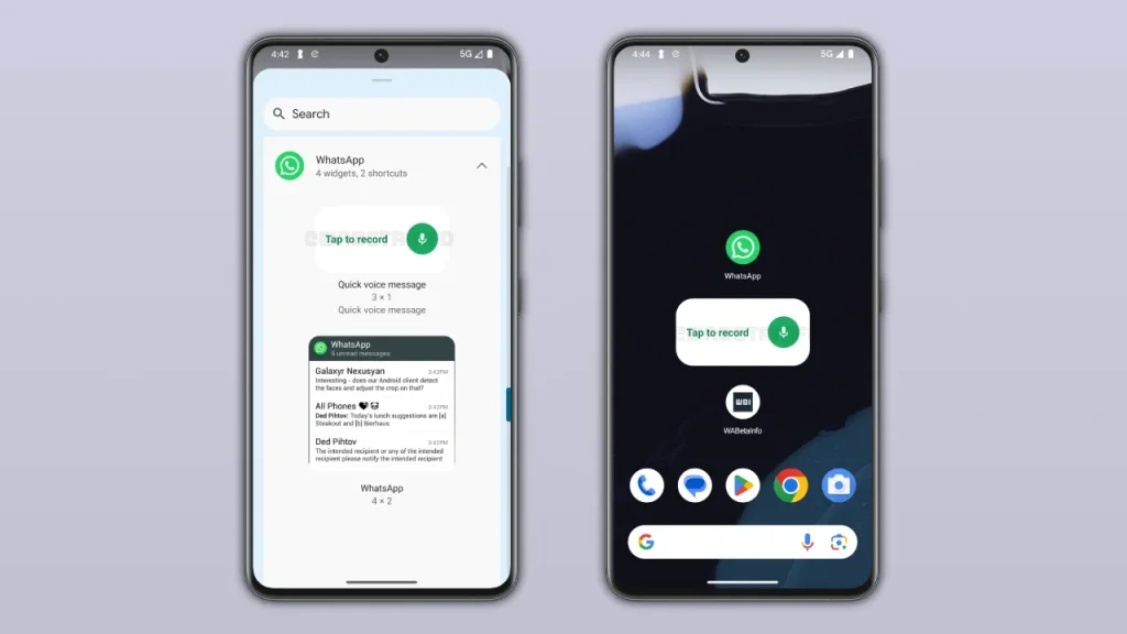 whatsapp beta mensagem de voz